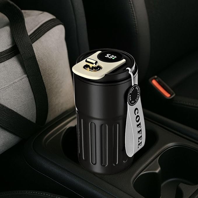 Black travel mug
