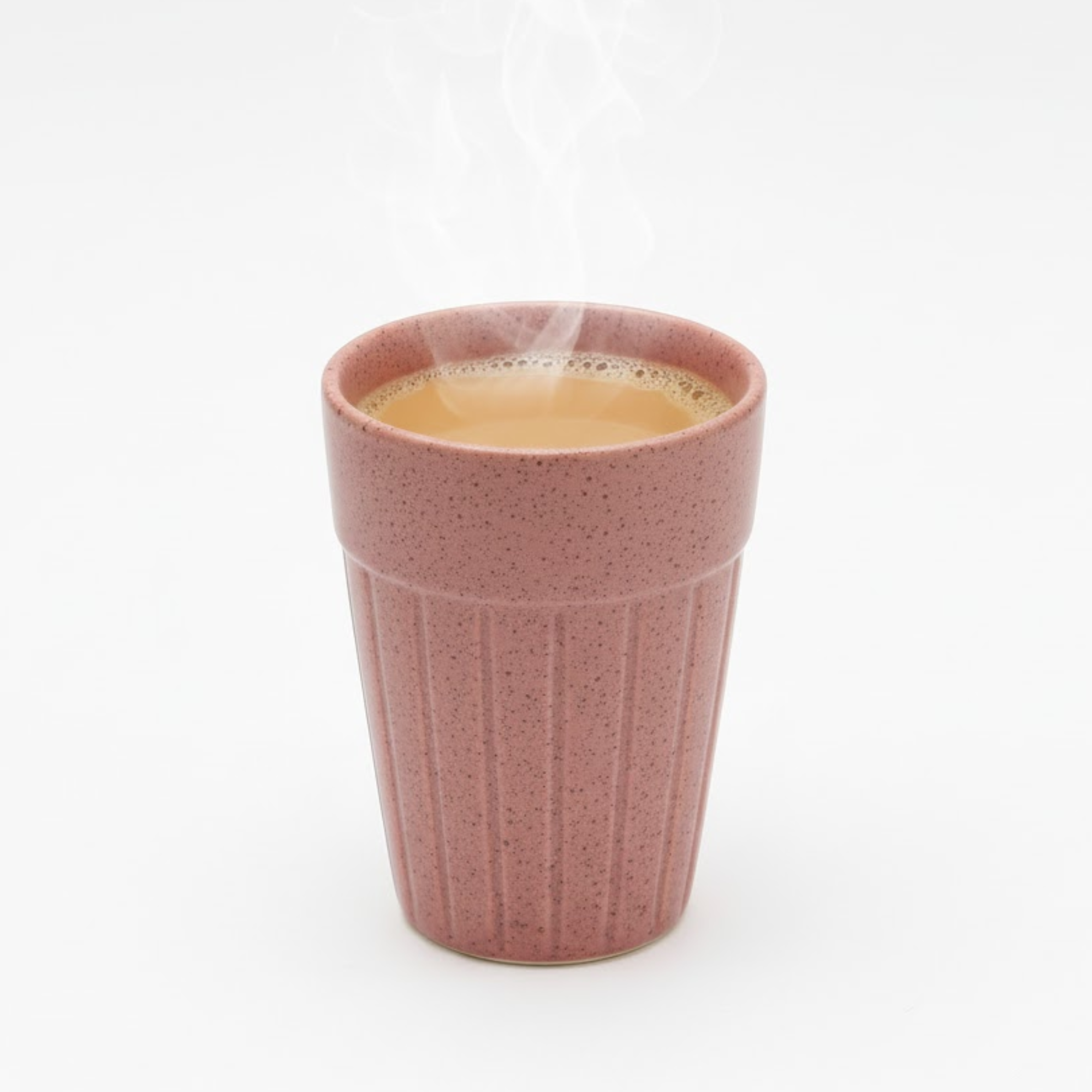 DailyAlley Ceramic Kulhad Tea Cups with Stand (Set of 6) - Speckled Chai Cups for Home & Office - Multi-Color Kulhar Set Dailyalley