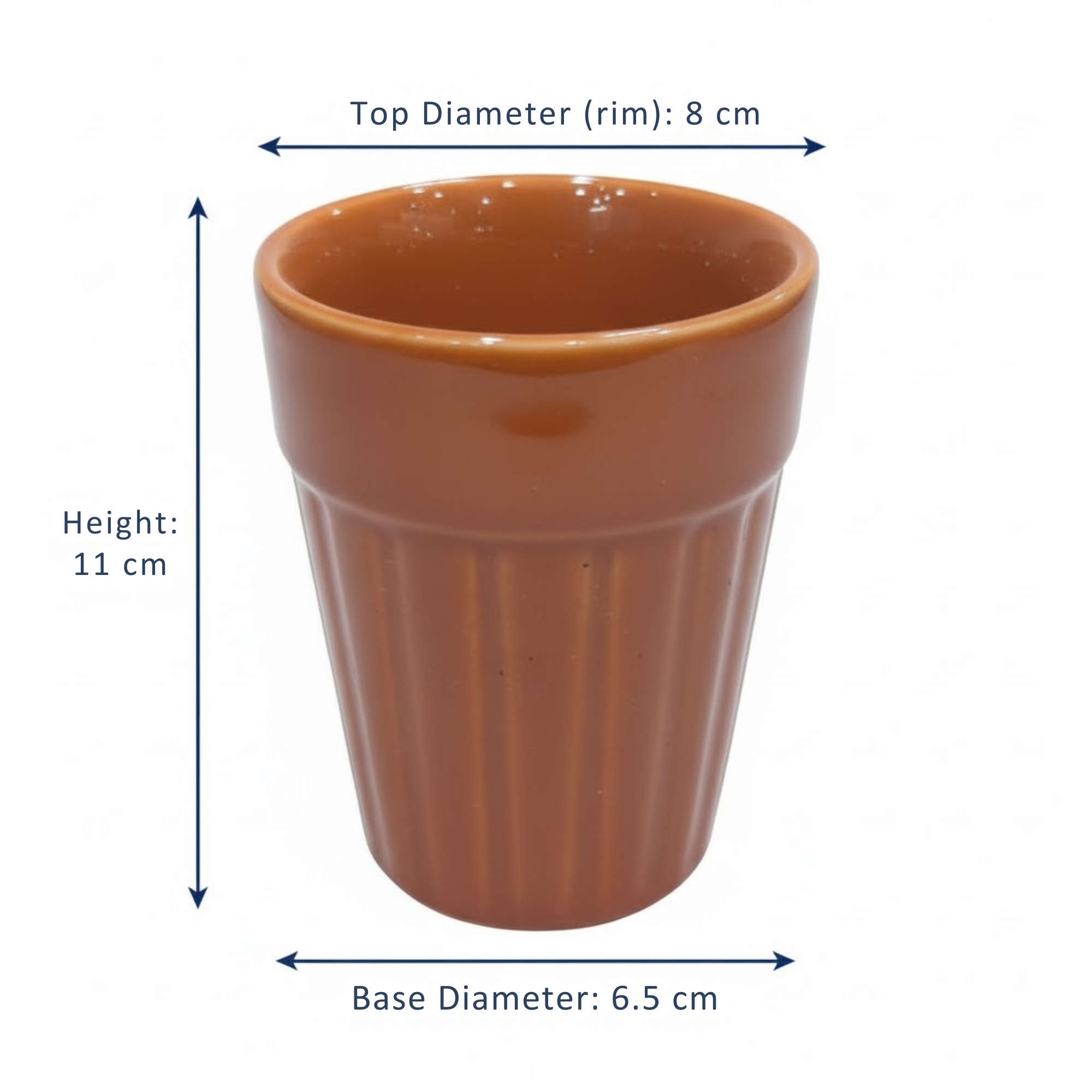 DailyAlley Cutting Chai Glasses with Stand (Set of 6) - 110ml Glass Tea Cups for Home & Office - Colorful Kulhad Chai Cup Dailyalley