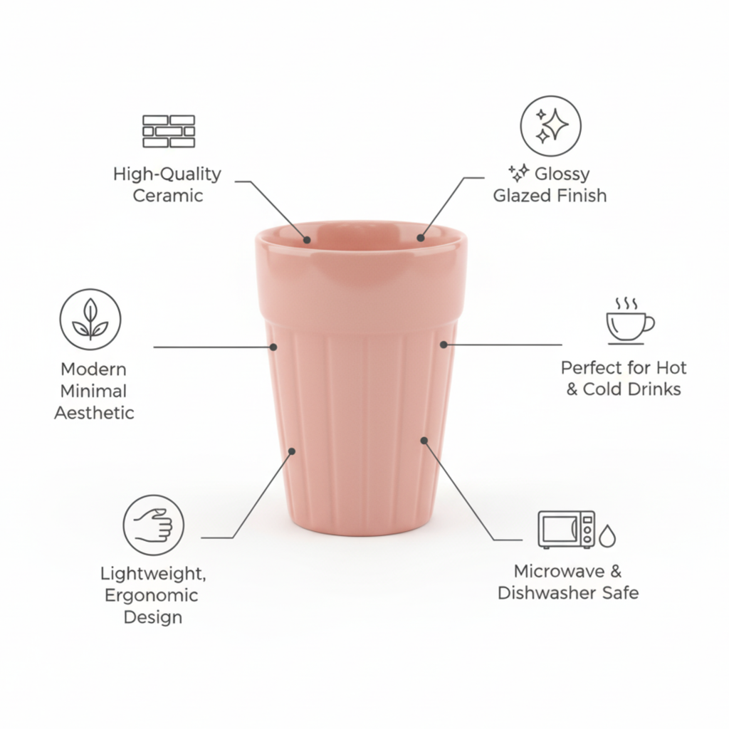 DailyAlley Cutting Chai Glasses with Stand (Set of 6) - 110ml Glass Tea Cups for Home & Office - Colorful Kulhad Chai Cup Dailyalley