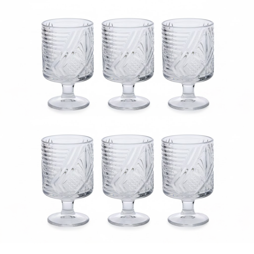Decanter Set and set of 6 wine Glass DailyAlley Premium 7-Piece Vintage Crystal Decanter Set – 850ml Whiskey Decanter & 6 Glasses, Hand-Cut Design, Perfect Gift for Home Bar Lovers Dailyalley