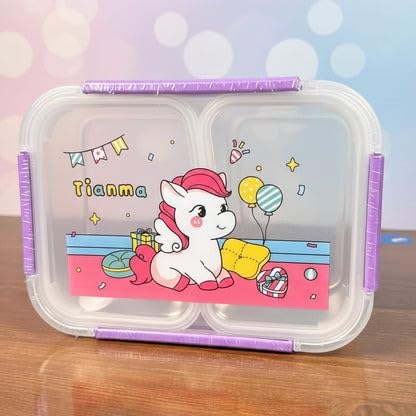 Kids Stainless Steel Lunch Box with 3 Compartments (SS304)
