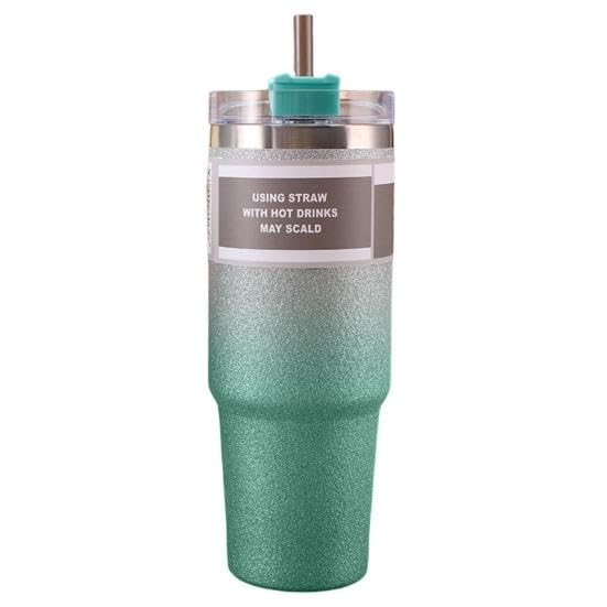 DailyAlley Green Tumbler - A stylish, stainless steel, vacuum-insulated tumbler perfect for keeping your drinks hot or cold on the go. Dailyalley