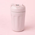 Travel Coffee Mug 360ml – Double Wall Vacuum Insulated Stainless Steel Cup with Lid, Leakproof Thermal Tumbler for Office & Coffee (Pink)