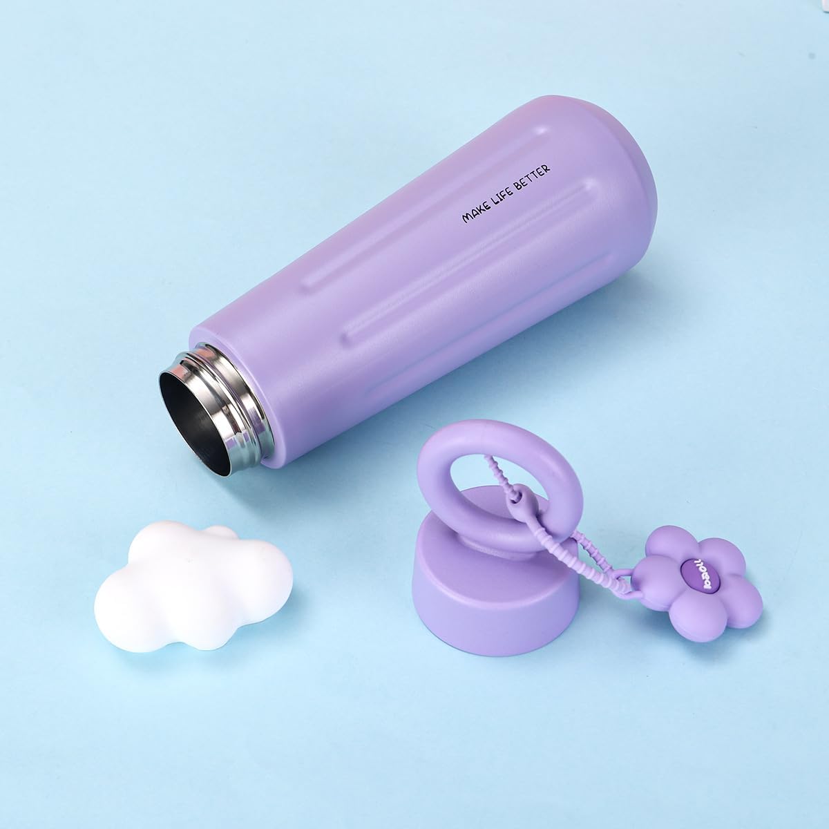 DailyAlley Flower Loop Stainless Steel Water Bottle 450ml