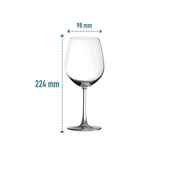 Wine glass with measurements on a white background