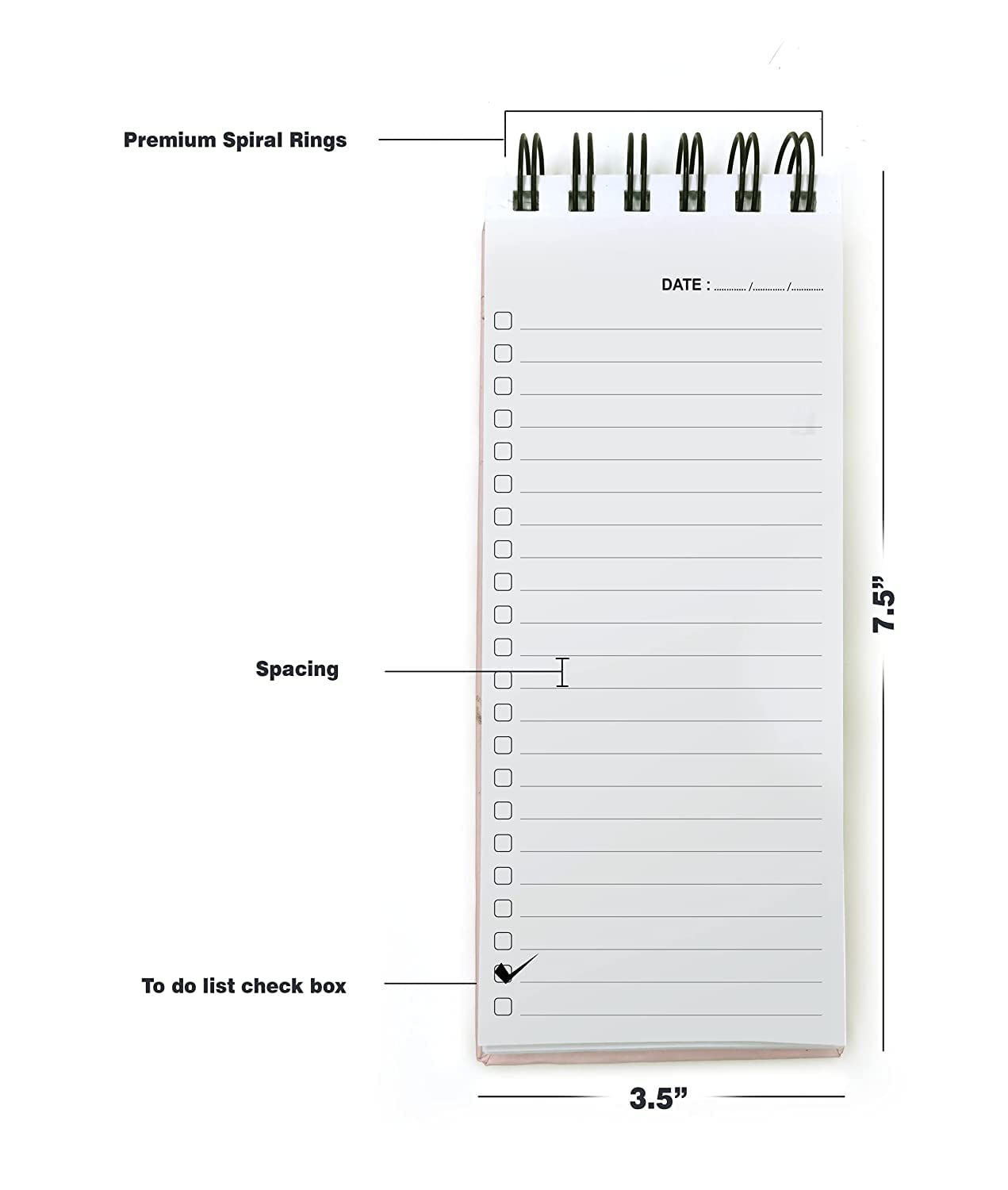 Good Vibes Only Tropical To-Do List Notepad | Pineapple Design | Daily Planner for Tasks, Goals & Checklists | 50 Sheets | 250 Pages | 80 GSM | 9.2x19.8 cm Dailyalley