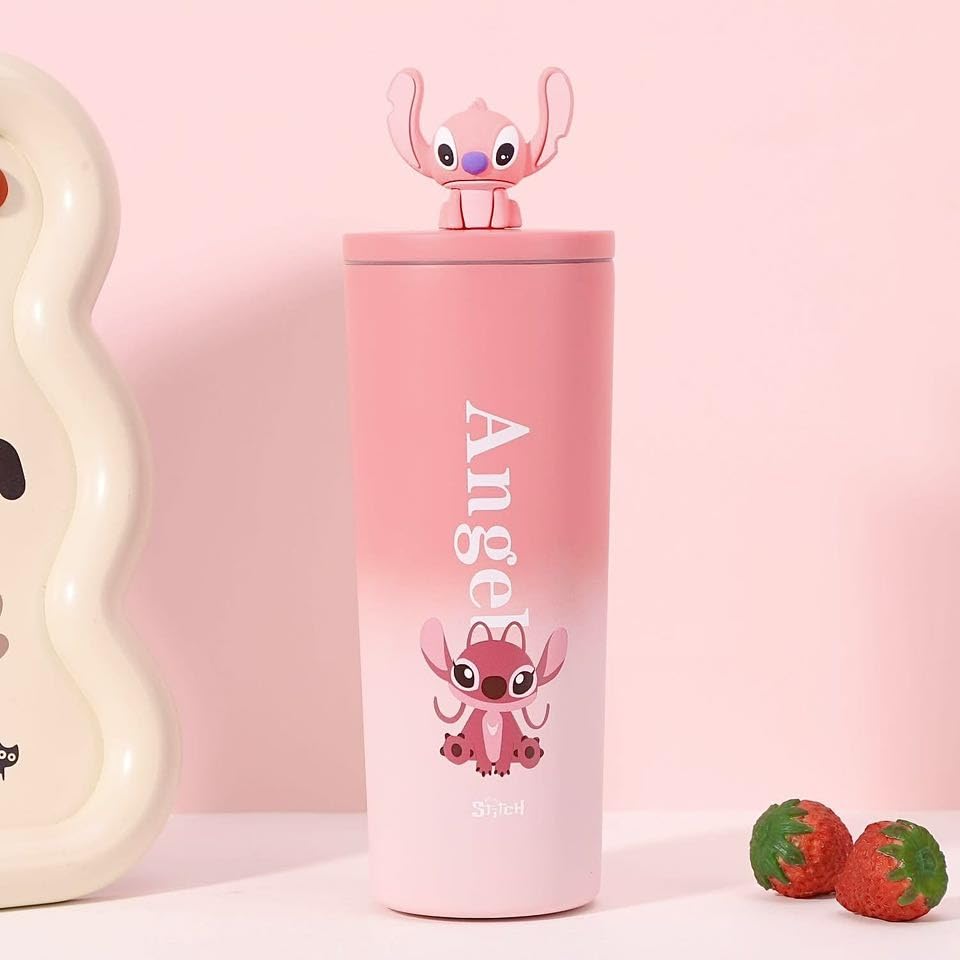 Stainless Steel Water Bottle (710ml) – Luxury & Stylish Tumbler, Leakproof, Portable & Reusable Sipper Bottle for School, College, Office, Gym & Travel (Pink)