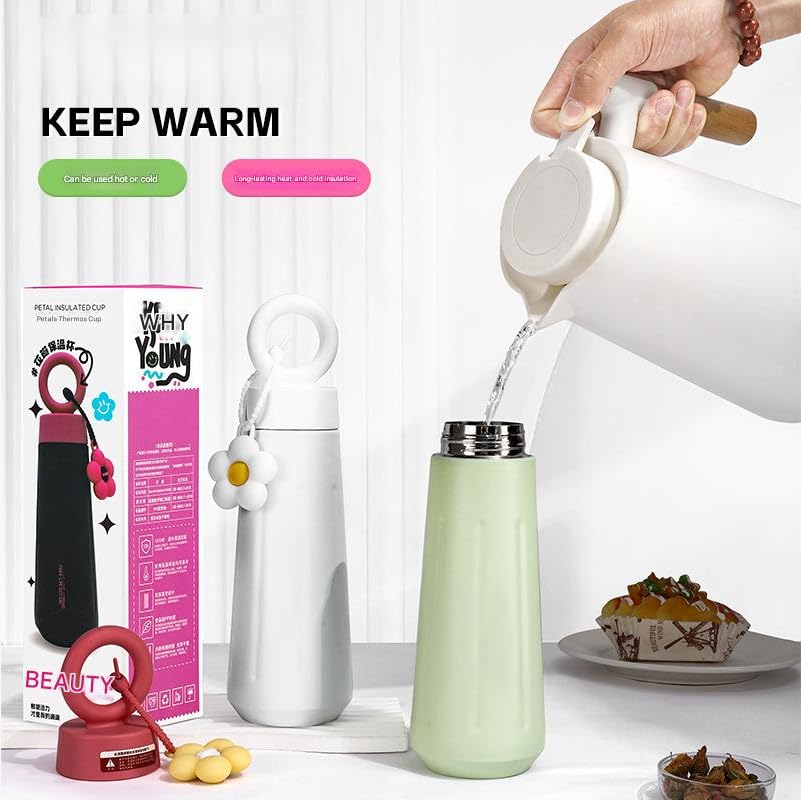 Flower Loop Stainless Steel Water Bottle 450ml