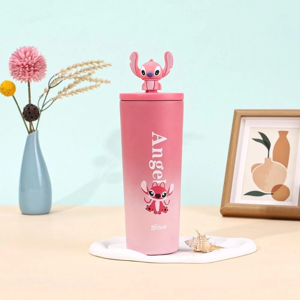 Stainless Steel Water Bottle (710ml) – Luxury & Stylish Tumbler, Leakproof, Portable & Reusable Sipper Bottle for School, College, Office, Gym & Travel (Pink)