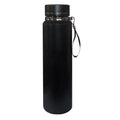 DailyAlley Black Insulated Water Bottle with Carry Rope – Sleek & Durable Stainless Steel Bottle Keeps Drinks Hot or Cold On the Go Dailyalley