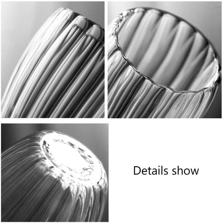 Double Wall Glass Cups with Petal Design, 300ml, Set of 2, Heat Resistant Borosilicate Glass for Hot and Cold Drinks Dailyalley