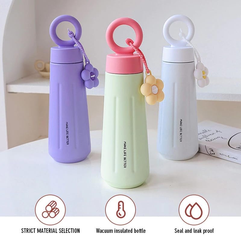 Flower Loop Stainless Steel Water Bottle 450ml