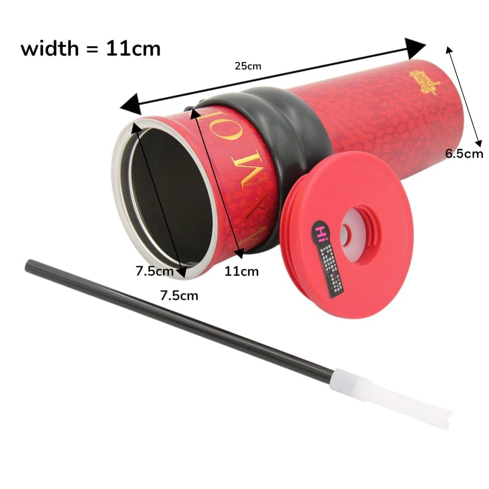 Stainless Steel Water Bottle for Women & Girls (710ml) – Luxury & Stylish Tumbler, Leakproof, Portable & Reusable Sipper Bottle for School, College, Office, Gym & Travel (Red)