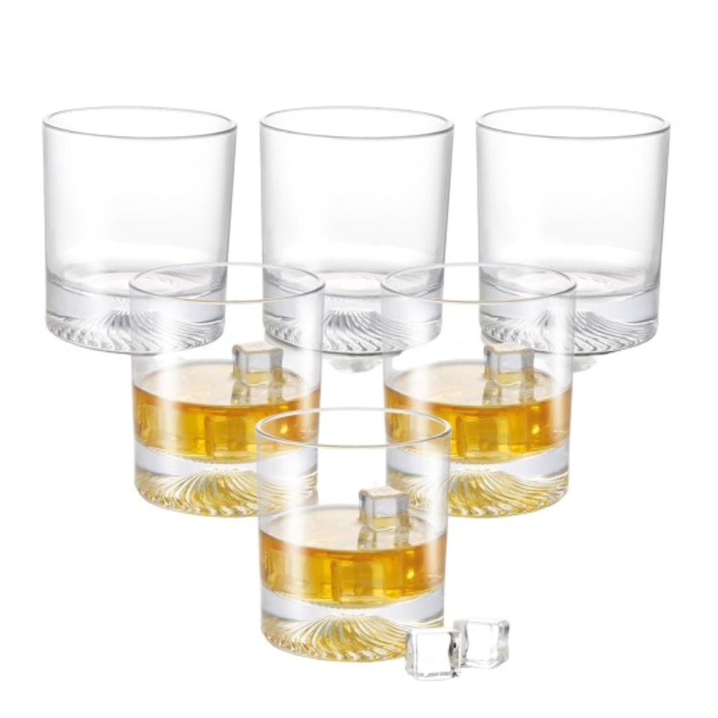 DailyAlley Set of 6 Whisky Glasses - 290ml Premium Heavy Base Bar Glassware for Whisky, Scotch, Cocktails, & Juice. Crystal Clear. Dailyalley