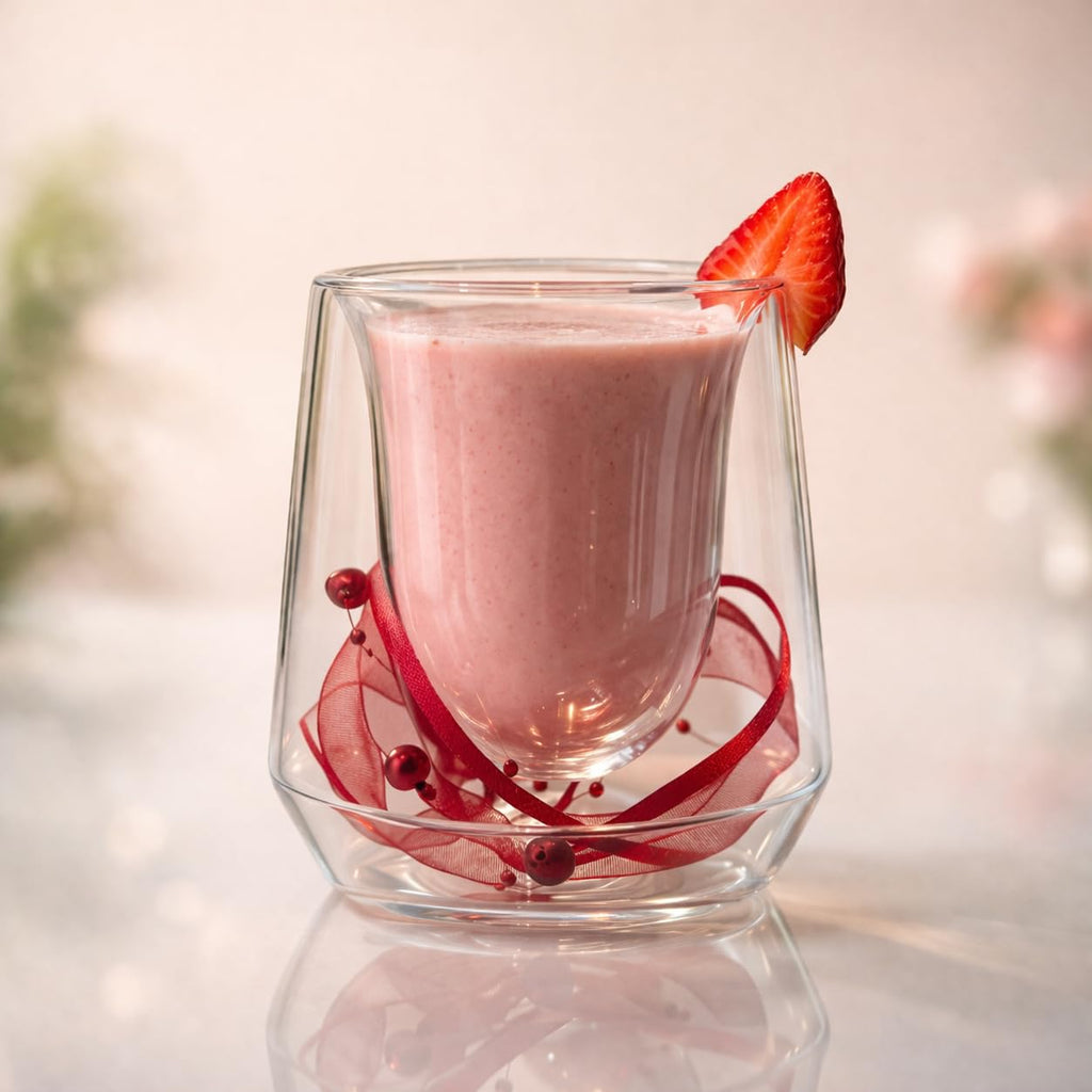 Double Wall Glass Coffee Mug Set of 2 (150ml Each)