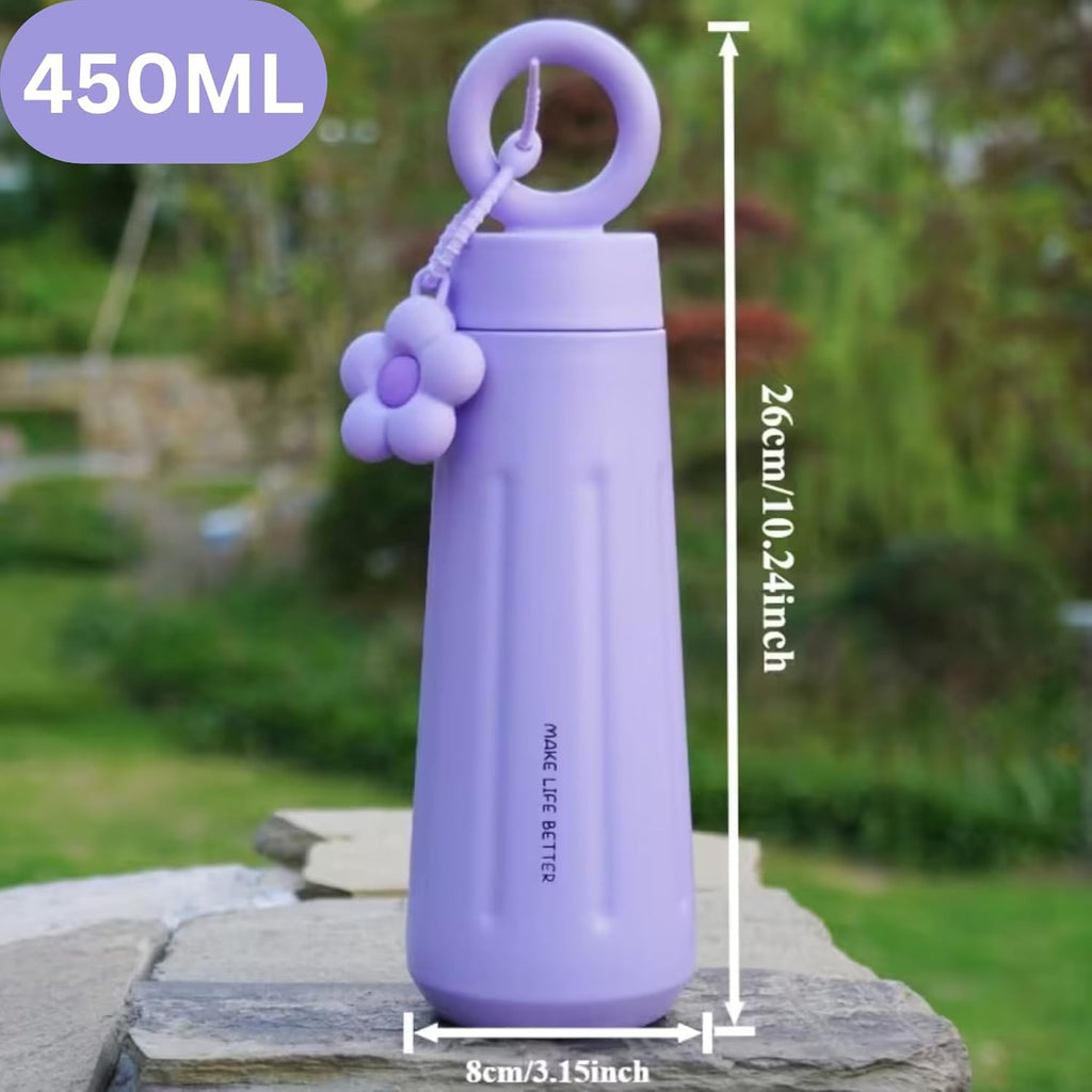 DailyAlley Flower Loop Stainless Steel Water Bottle 450ml