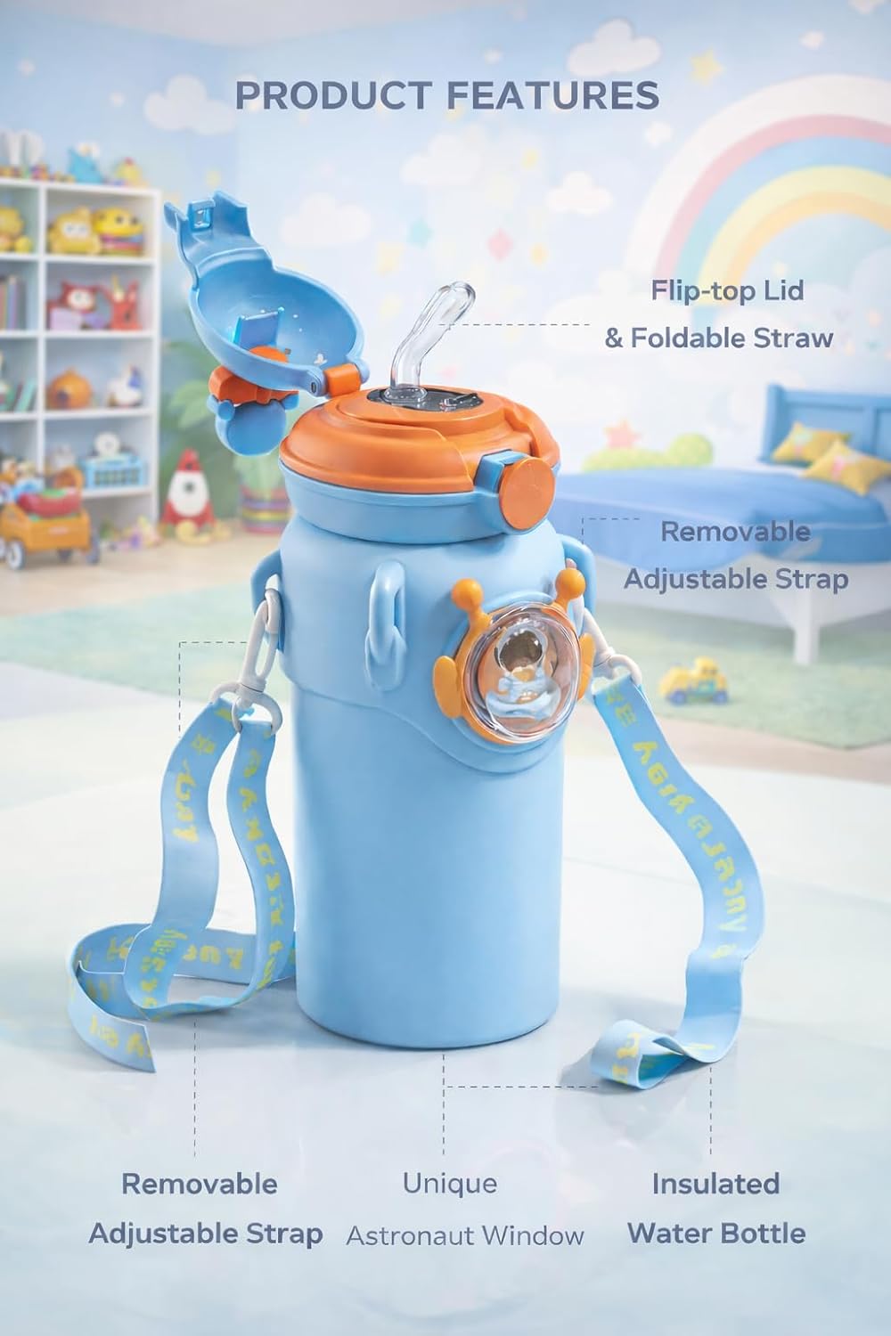 Alien Insulated Water Bottle for Kids 600 ml