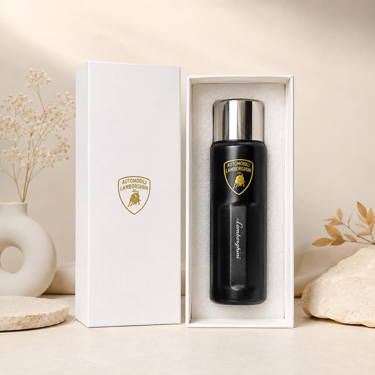 DailyAlley Premium Stainless Steel Water Bottle with Titanium Coating (500ml), Leakproof Reusable Bottle with Strainer, Travel, Office & Gym Bottle, Elegant Gift for Men & Women