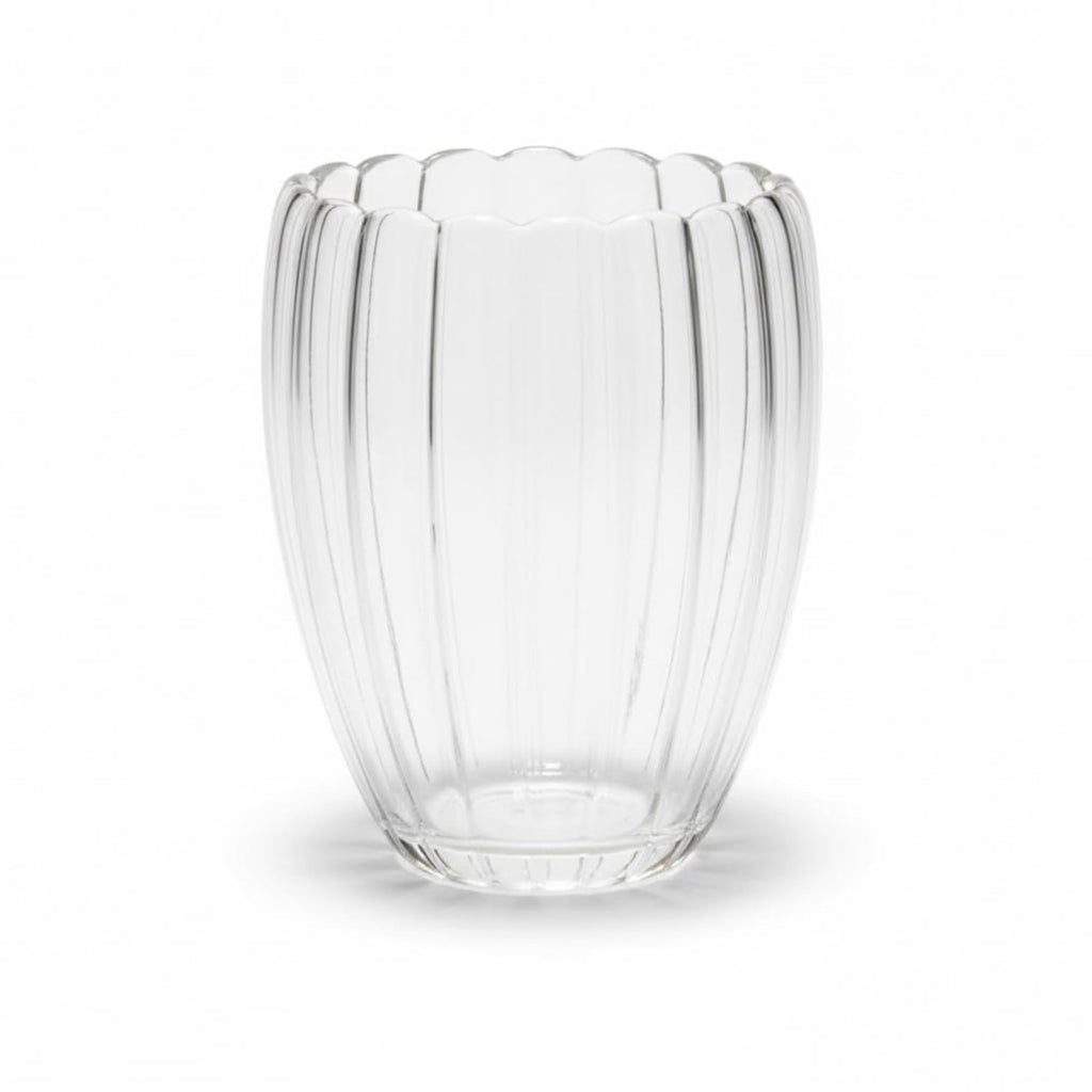 Double Wall Glass Cups with Petal Design, 300ml, Set of 2, Heat Resistant Borosilicate Glass for Hot and Cold Drinks Dailyalley