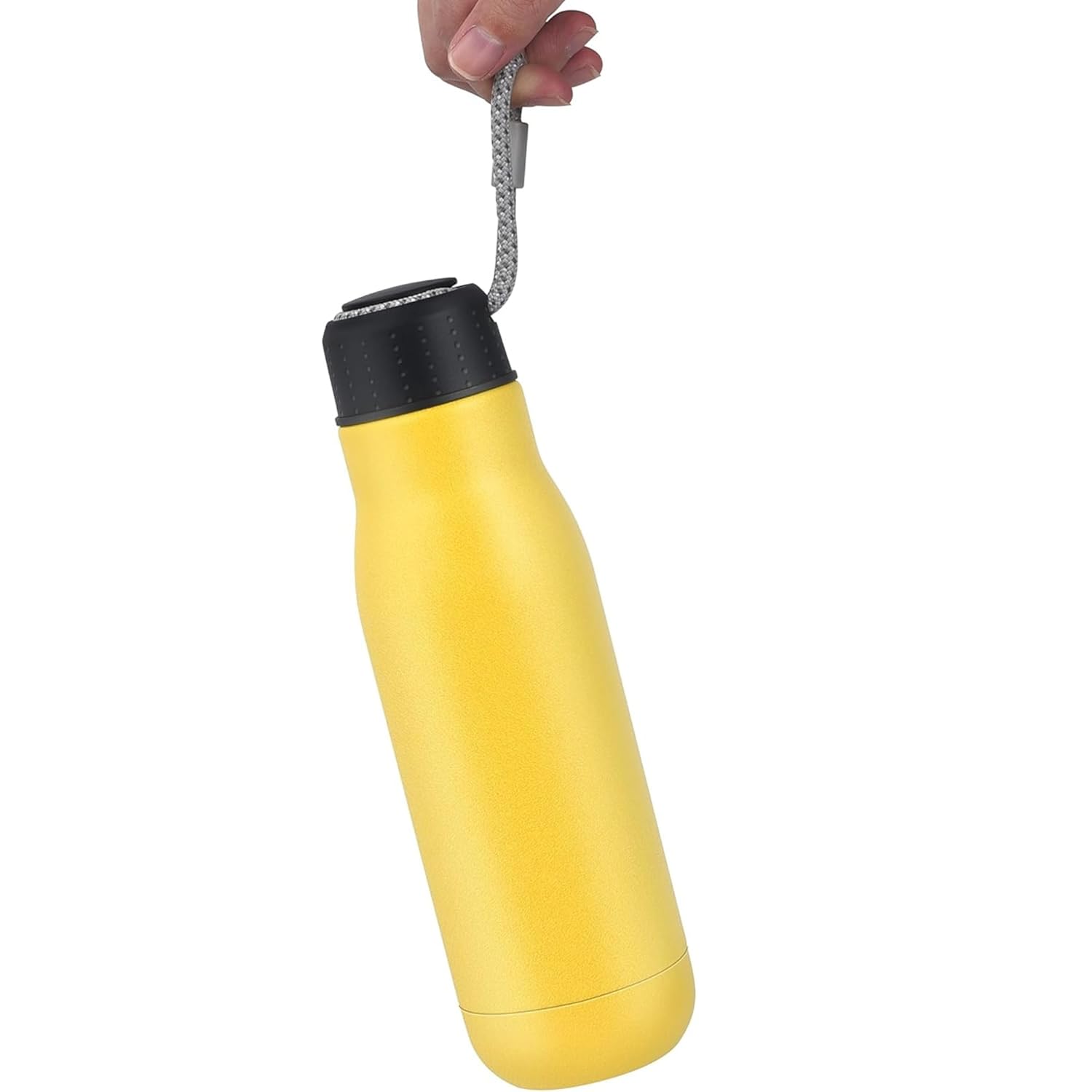 DailyAlley 550ml Insulated Steel Bottle | Hot & Cold Thermos Flask | Leakproof Cap with Carry Loop for Gym, Office & Travel | BPA-Free (Golden) Dailyalley