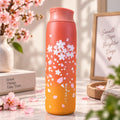 Stainless Steel Water Bottle 470ml | Compact Reusable Steel Water Bottle | Stylish Floral Design | Easy to Carry | for School, Office, Travel & Daily Use