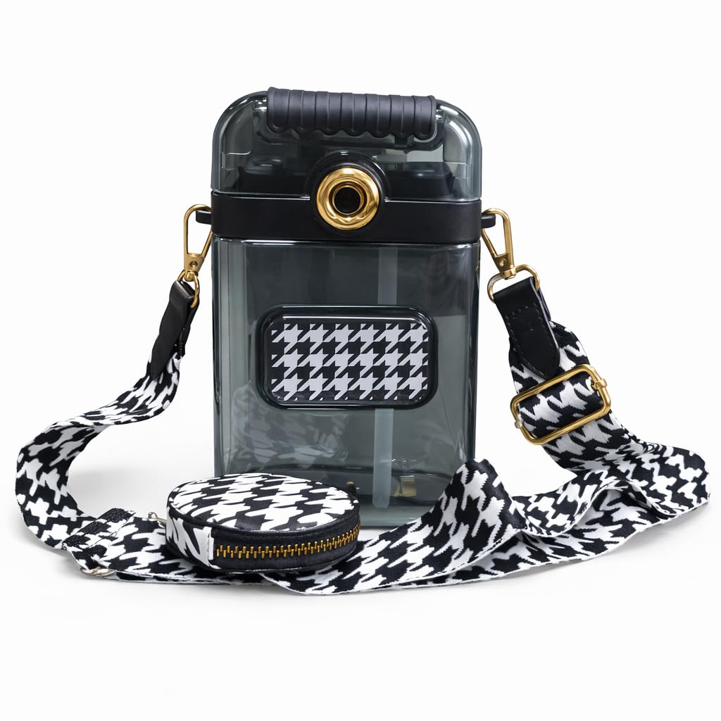 Transparent Plastic Sipper Bottle with Straw – Leakproof Flip Lid Drinking Cup, Reusable Glass Water Bottle for Juice, Coffee & Cold Beverages, Portable Travel Sipper