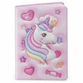 3D Squishy Unicorn Diary for Kids, Fancy Notebook for Girls, Cute Soft Touch Diary with 100 Pages, Kids Notepad for School, Personal Notes, Drawing & Writing (Pink)