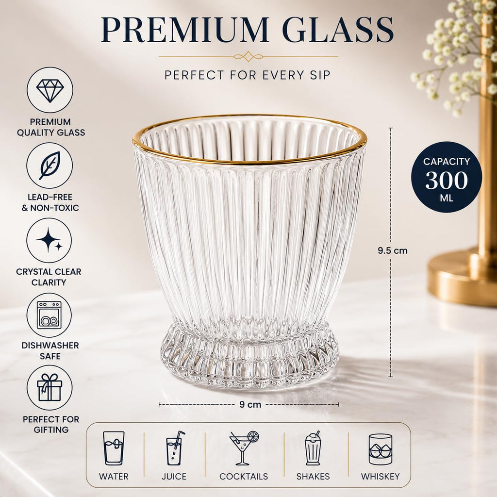 Set of 6 Vintage Ribbed Champagne Flutes, Elegant Rose Pink Glassware for Prosecco & Cocktails, Fluted Stemmed Toasting Glasses for Celebrations