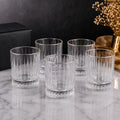 Crystal Whiskey Glass (Set of 6) | Gold Rim Glasses for Scotch, Cocktails | Premium Cut Design | Elegant Glassware for Home & Gifting