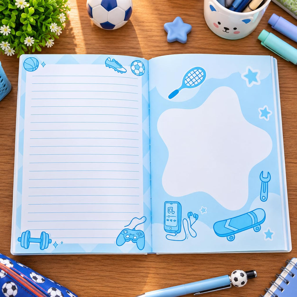 3D Squishy Space Theme Diary for Kids, Boys & Girls, Fancy Notebook for Girls, Cute Soft Touch Diary with 100 Pages, Kids Notepad for School, Personal Notes, Drawing & Writing (Space Ship)