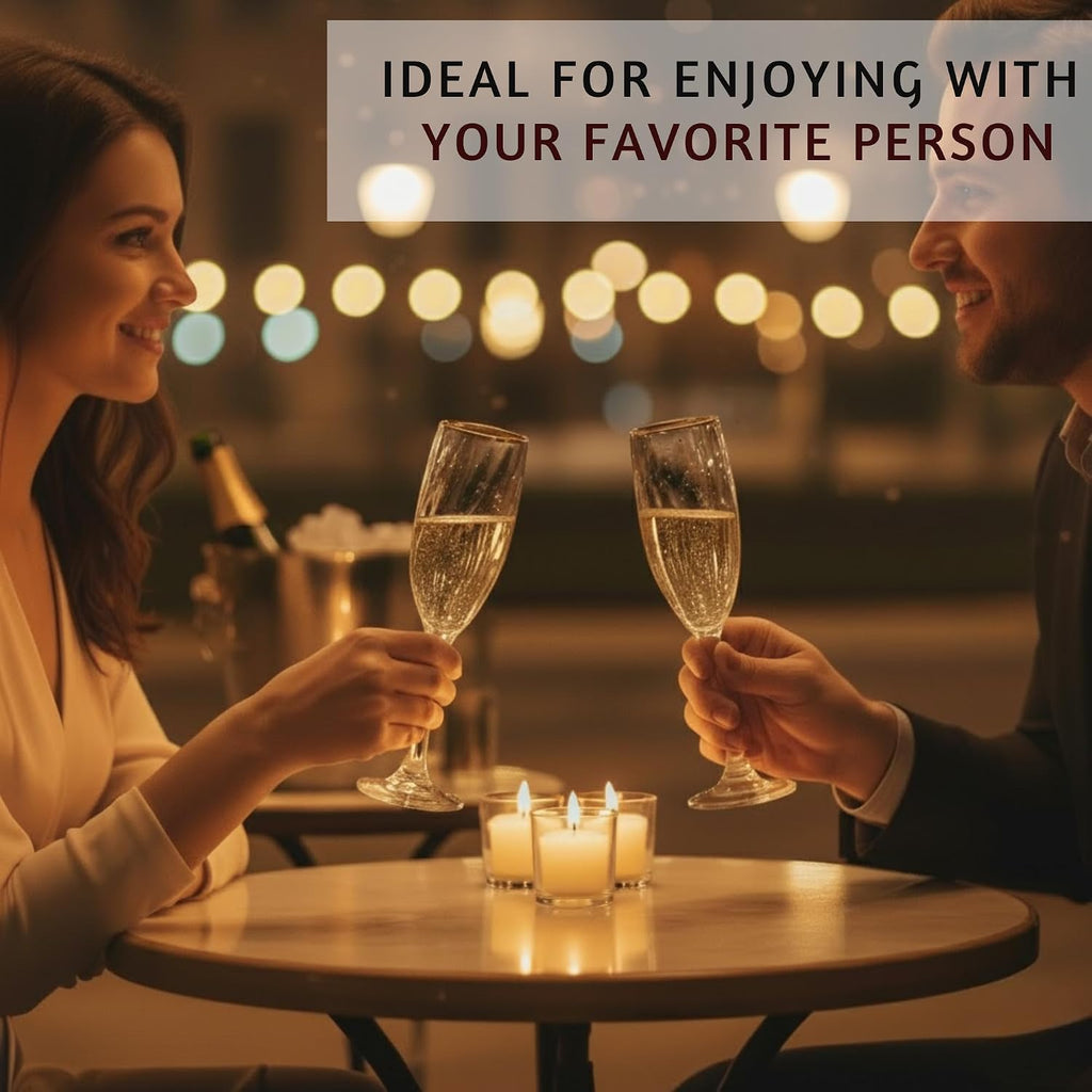 Premium Champagne Flutes Set of 6 (300ml Each) - Luxury Twisted Design Crystal Glasses - Elegant Wine & Whisky Glass Set for Cocktails, Parties, Weddings & Gifting - Transparent
