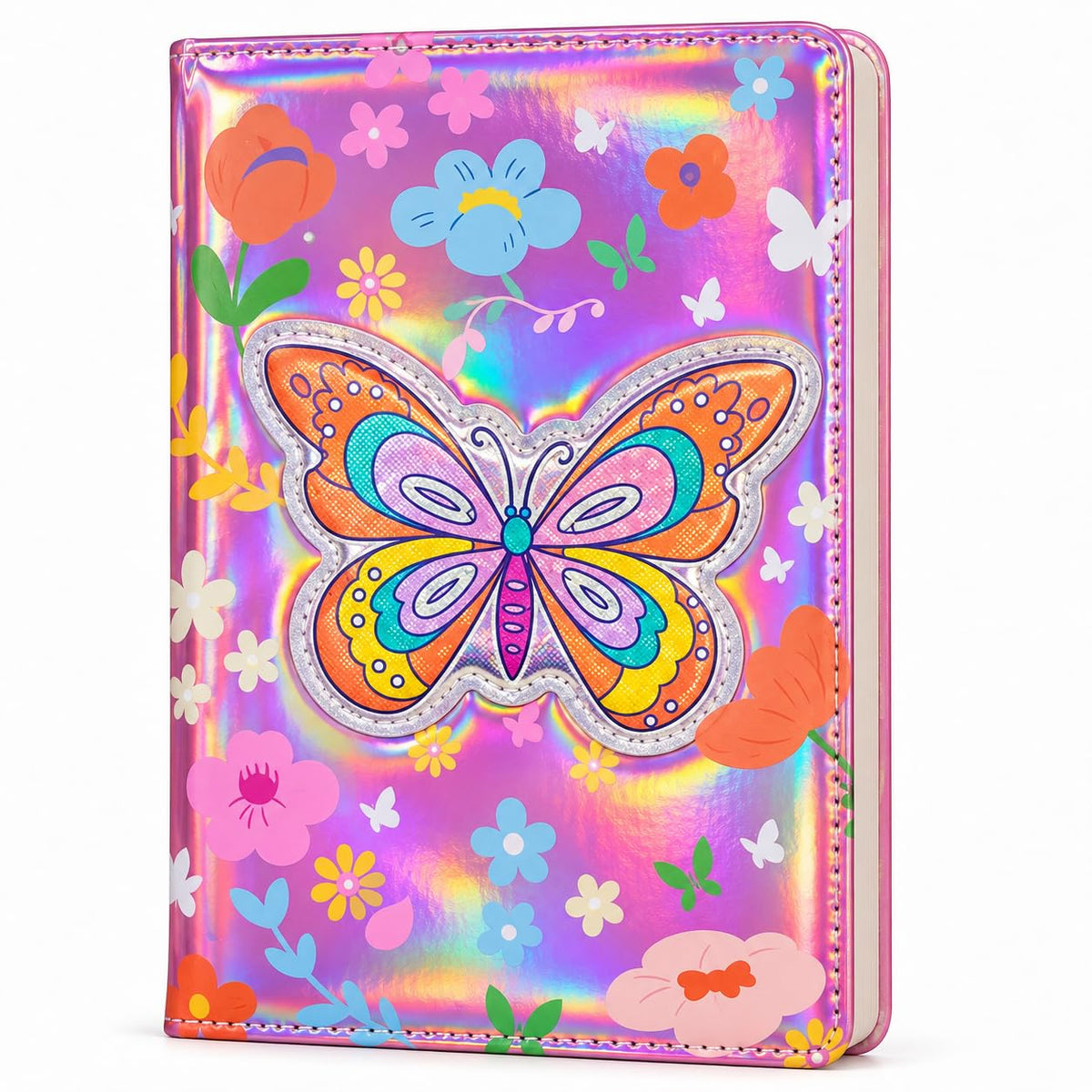3D Squishy Butterfly Theme Diary for Kids & Girls, Assorted Fancy Notebook for Girls, Cute Soft Touch Diary with 100 Pages, Kids Notepad for School, Personal Notes, Drawing & Writing