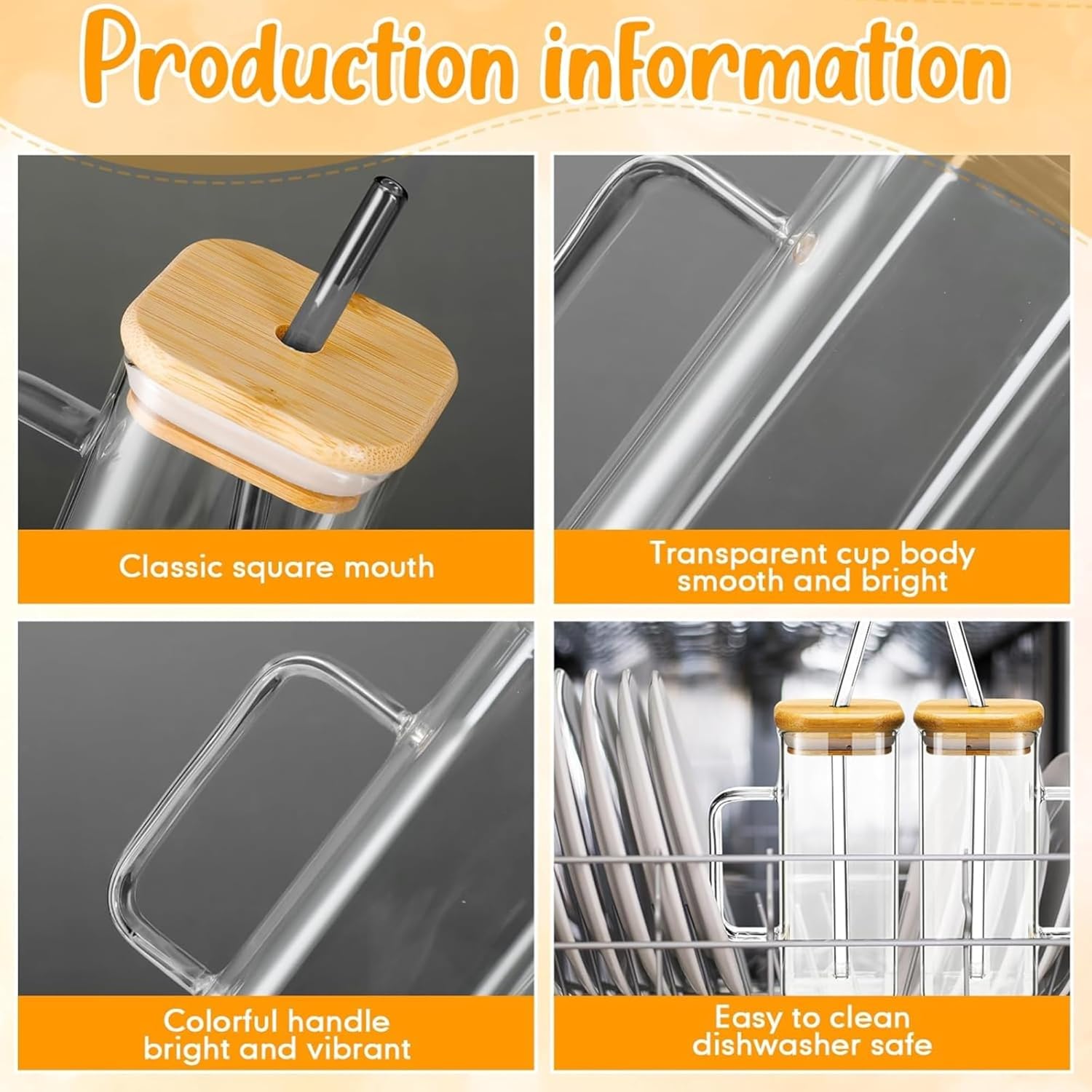 DailyAlley Glass Sipper - An aesthetic tumbler with a lid and straw, perfect for iced coffee, smoothies, and juices. A great Diwali gift. Dailyalley