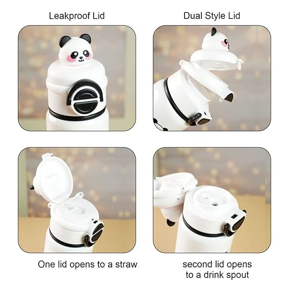 Product with leakproof lid and dual style lid on a neutral background