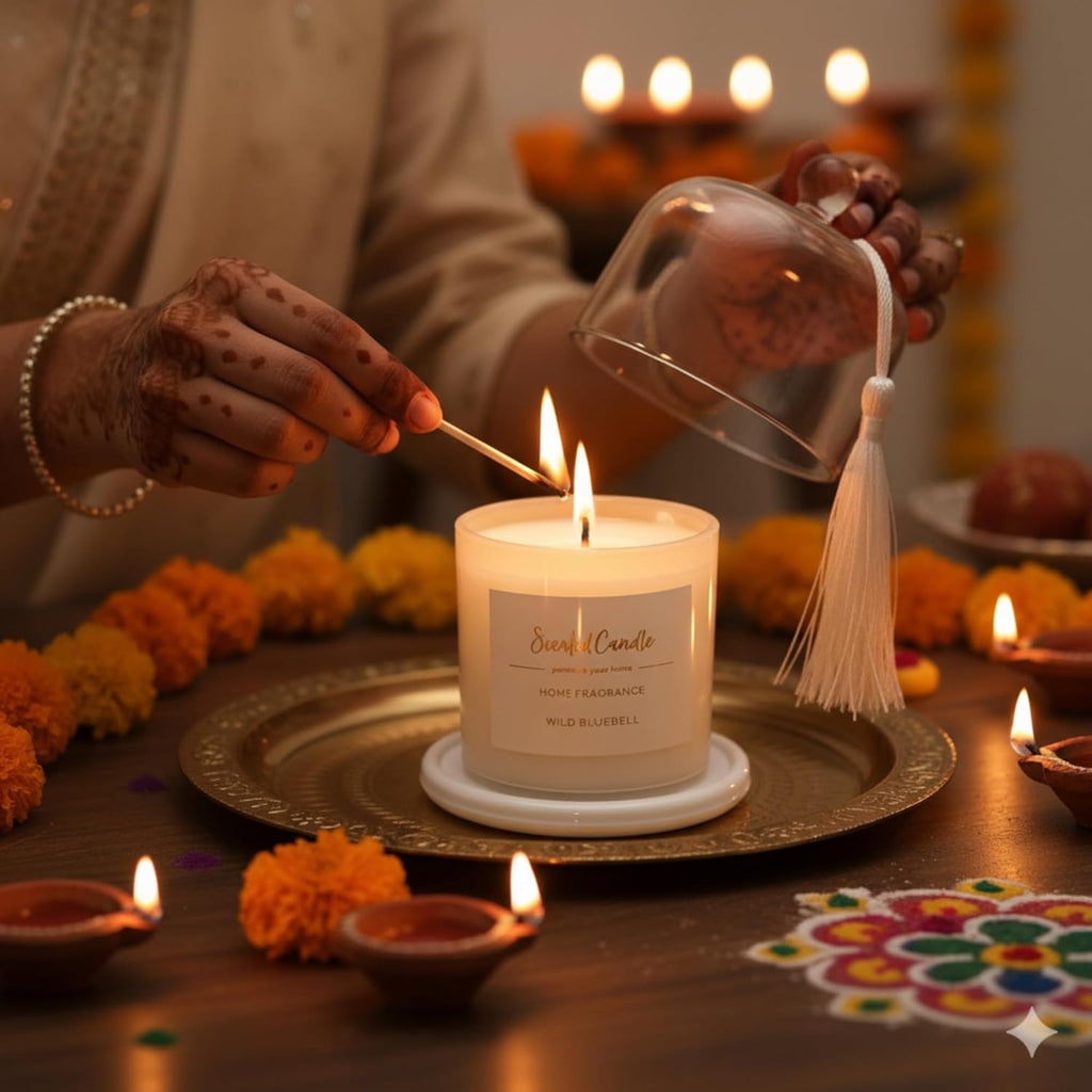6-Piece Ribbed Ceramic Coffee Mug Set with Wooden Serving Tray & Creamer