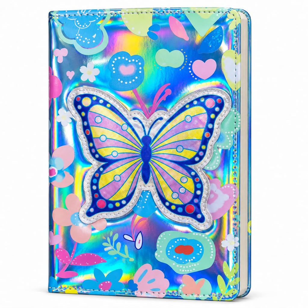 3D Squishy Butterfly Theme Diary for Kids & Girls, Assorted Fancy Notebook for Girls, Cute Soft Touch Diary with 100 Pages, Kids Notepad for School, Personal Notes, Drawing & Writing