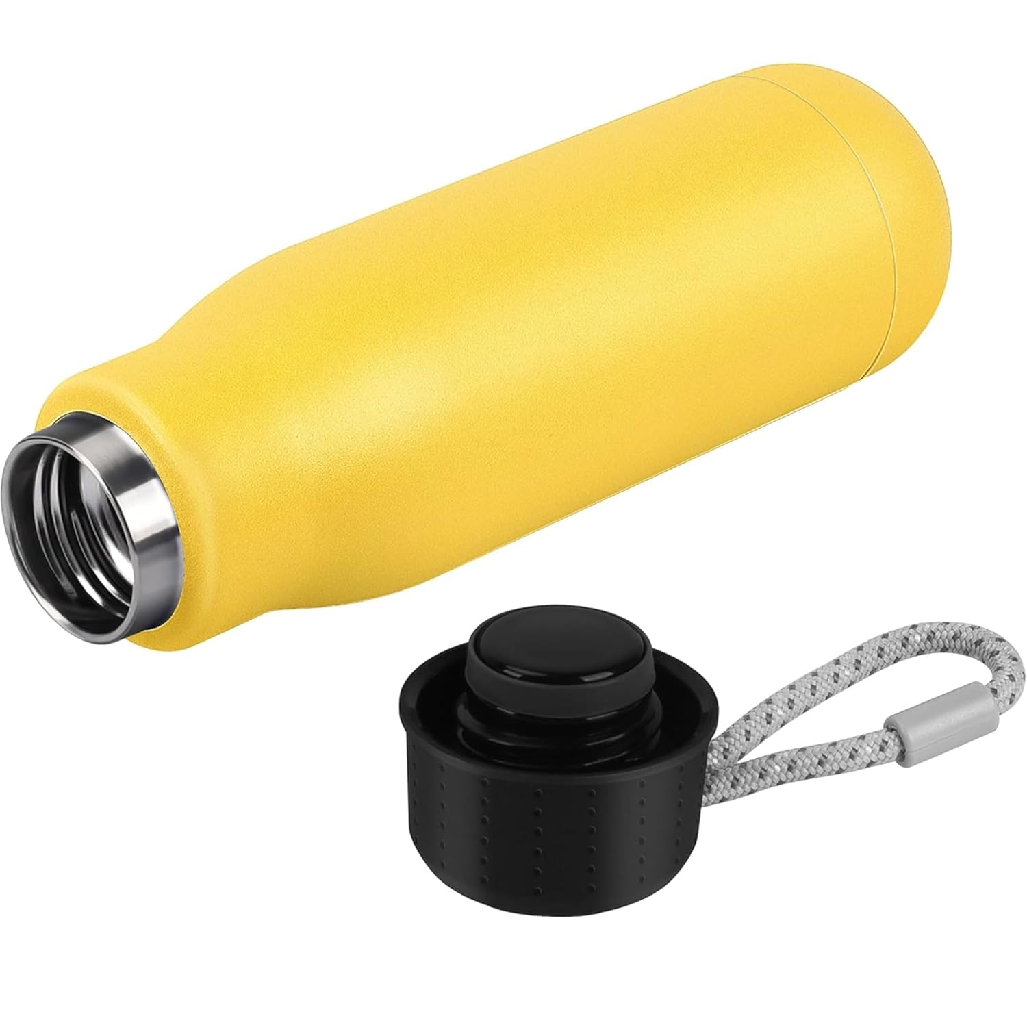 DailyAlley 550ml Insulated Steel Bottle | Hot & Cold Thermos Flask | Leakproof Cap with Carry Loop for Gym, Office & Travel | BPA-Free (Golden) Dailyalley