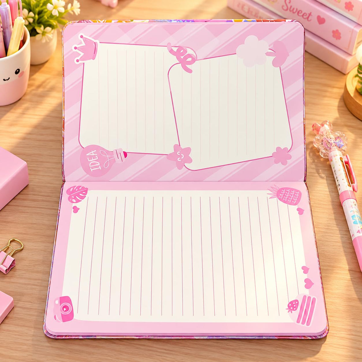 3D Squishy Butterfly Theme Diary for Kids & Girls, Assorted Fancy Notebook for Girls, Cute Soft Touch Diary with 100 Pages, Kids Notepad for School, Personal Notes, Drawing & Writing