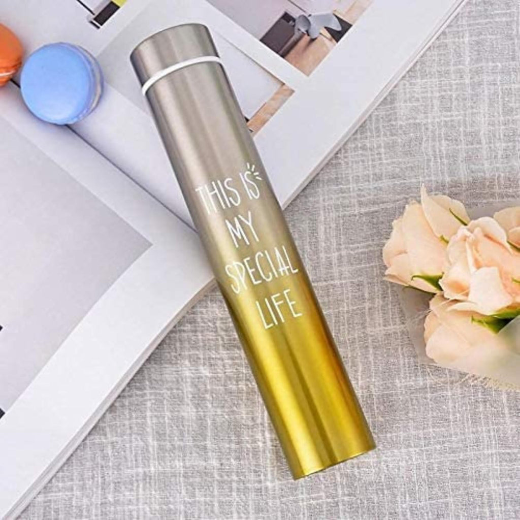 DailyAlley Slim 250ml Insulated Stainless Steel Bottle – Leakproof Mini Thermos for Travel, Office & Gym, Keeps Drinks Hot or Cold Dailyalley