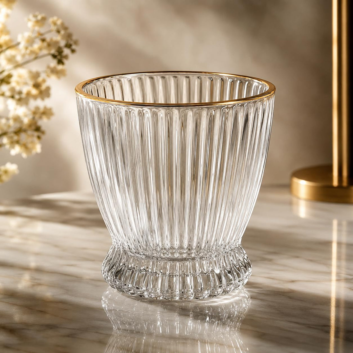 Set of 6 Vintage Ribbed Champagne Flutes, Elegant Rose Pink Glassware for Prosecco & Cocktails, Fluted Stemmed Toasting Glasses for Celebrations