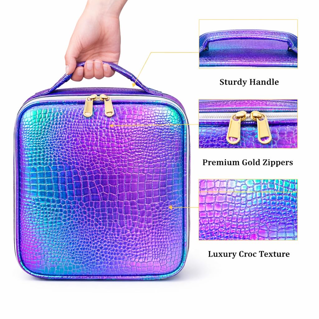 Makeup Bag & Shimmer Bottle Combo – Gift Set for Women