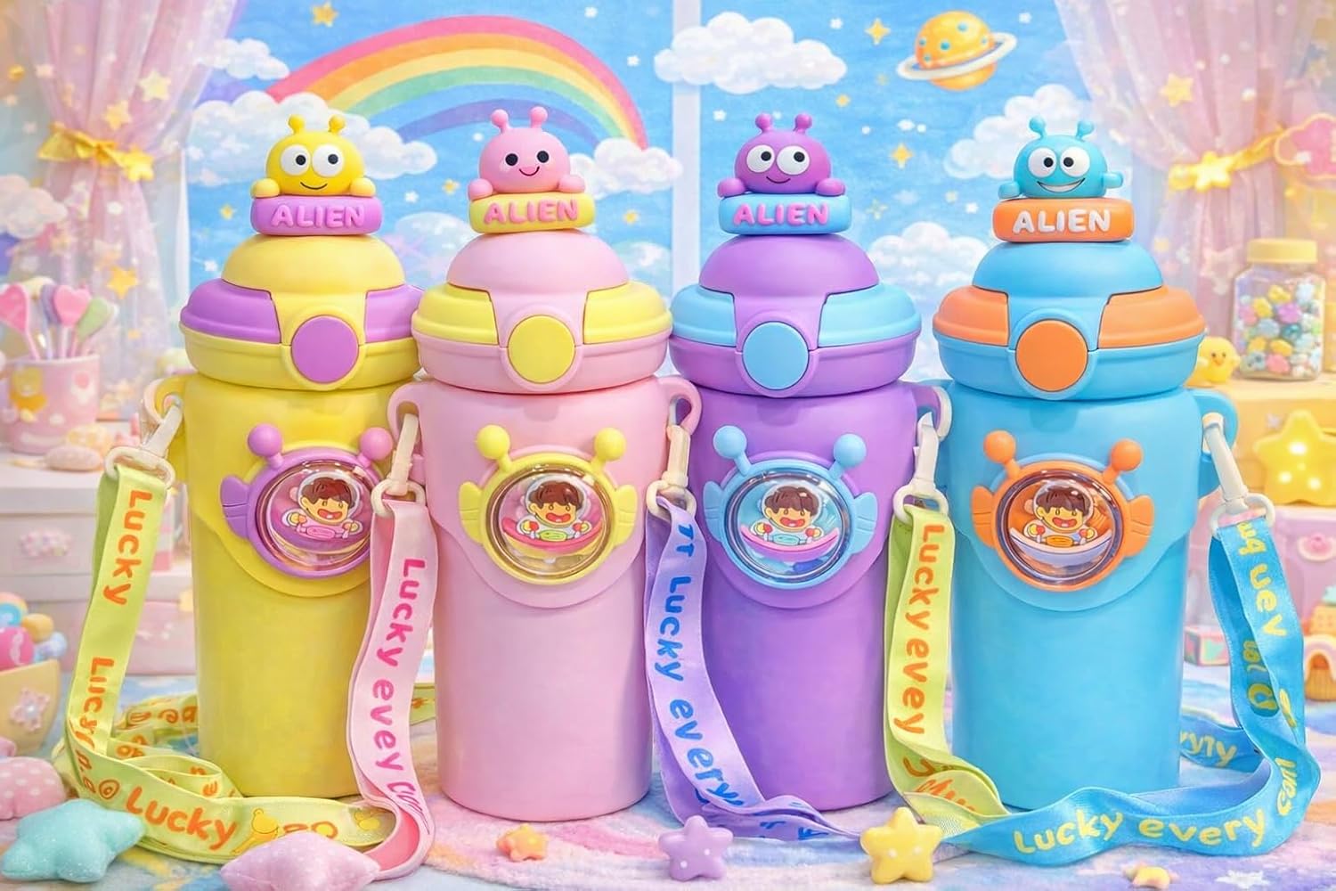 Alien Insulated Water Bottle for Kids 600 ml