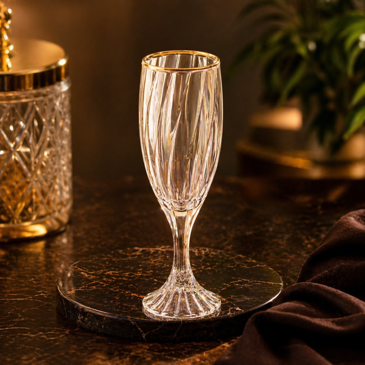 Premium Crystal Champagne Glass Set of 6 (200ml)