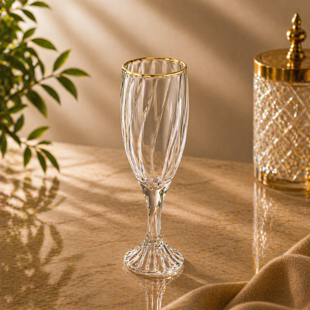 Premium Crystal Champagne Glass Set of 6 (200ml)