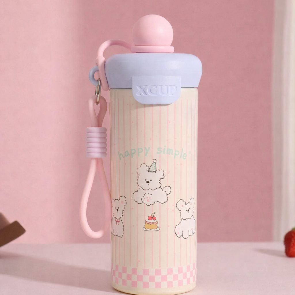 750ml Stainless Steel Water Bottle with Twin Lid (Sip & Gulp)