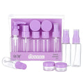 DailyAlley Travel Toiletry Bottle Set (7-piece) - Refillable & Portable Kit for Shampoo, Lotion, & Cosmetics. Perfect for Travel. Dailyalley