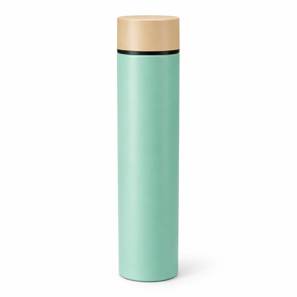 Stainless Steel Slim Water Bottle 250ml, Double Wall Insulated Flask, Leakproof & BPA Free, Matte Finish Travel Bottle for Office, Gym & Daily Use, Compact & Lightweight Design (Green)