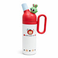Dailyalley Cute Bear Insulated Water Bottle with Handle, Pink Blue Vacuum Flask, Leakproof Double Wall Thermal Bottle, Kids School Travel Mug, Happy Every Day Design, Hot & Cold Drink Bottle (red)