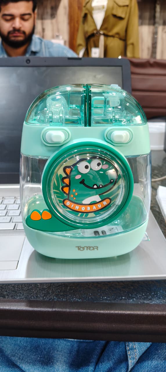 Kids Water Bottle with Straw 1000ml, Leakproof Tritan Sipper, Backpack Style with Adjustable Strap, BPA Free, Easy Clean Portable School Bottle